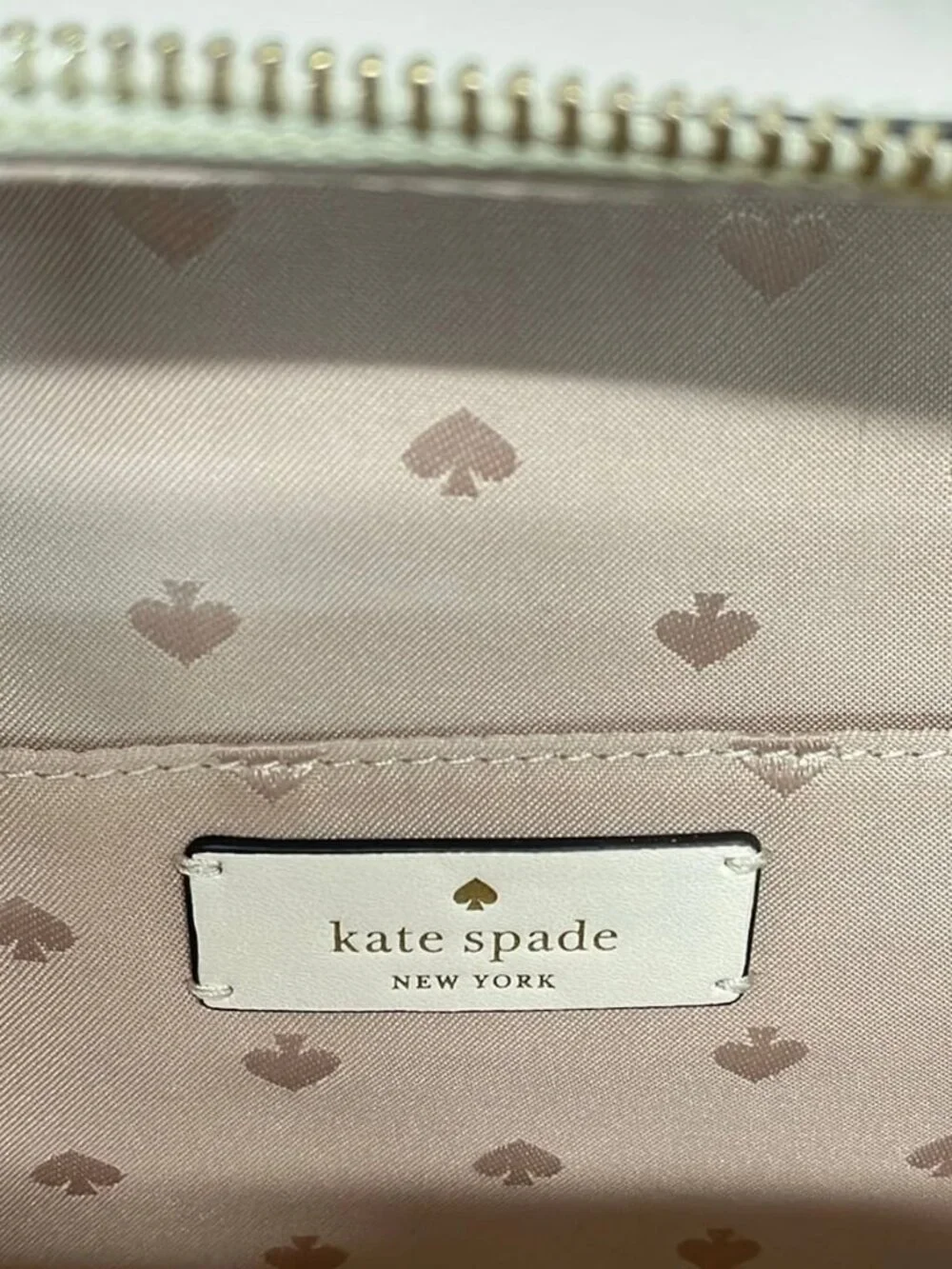 Kate spade K7348 Light Brown White Rattan Leather Handbag